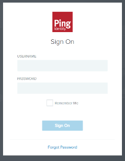 Screen capture of PingOne sign on page.