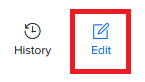 Screen capture of the Edit icon highlighted in red.