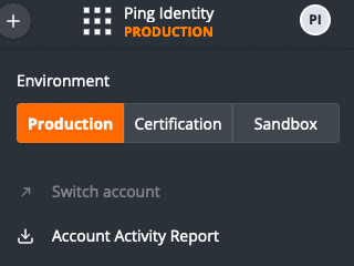 A screen capture that shows the environments list in the Socure administator portal.