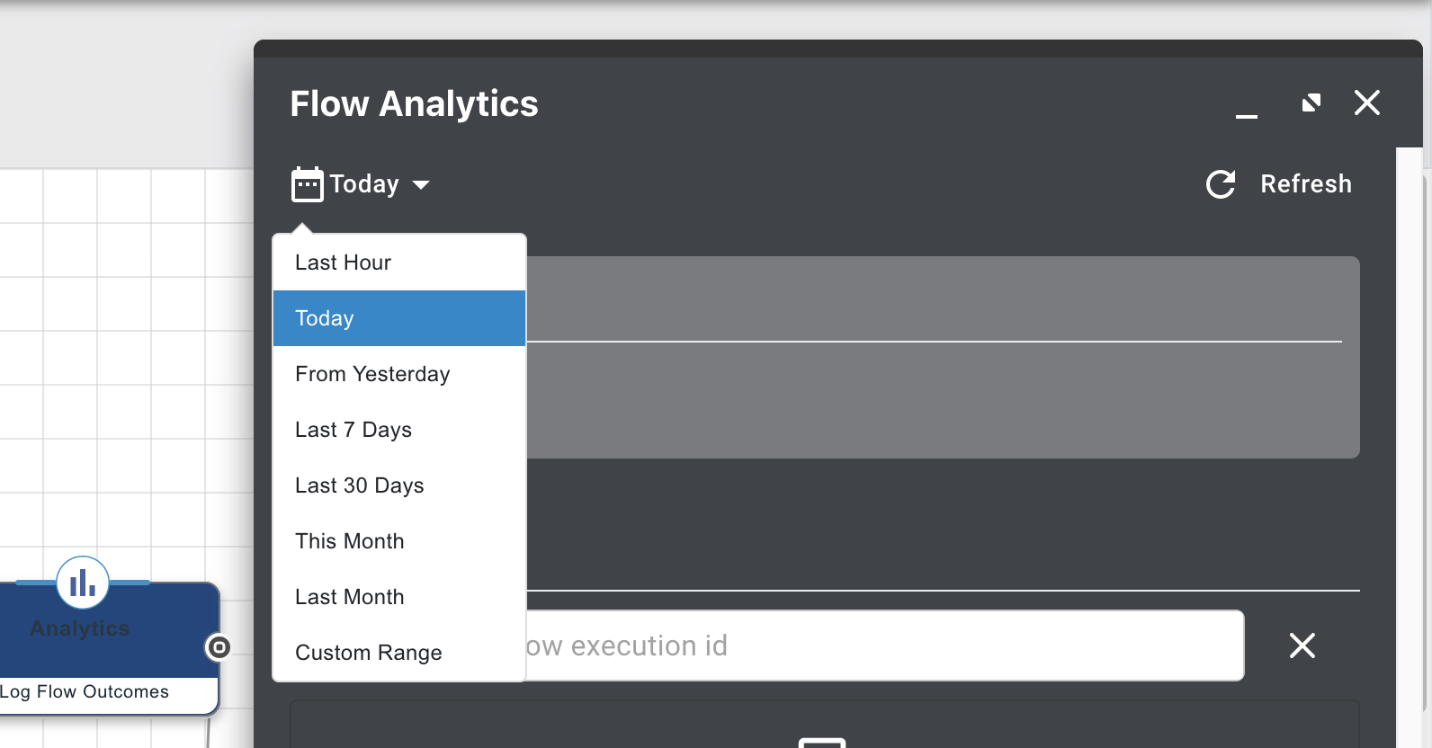 A screen capture showing the date range selector.