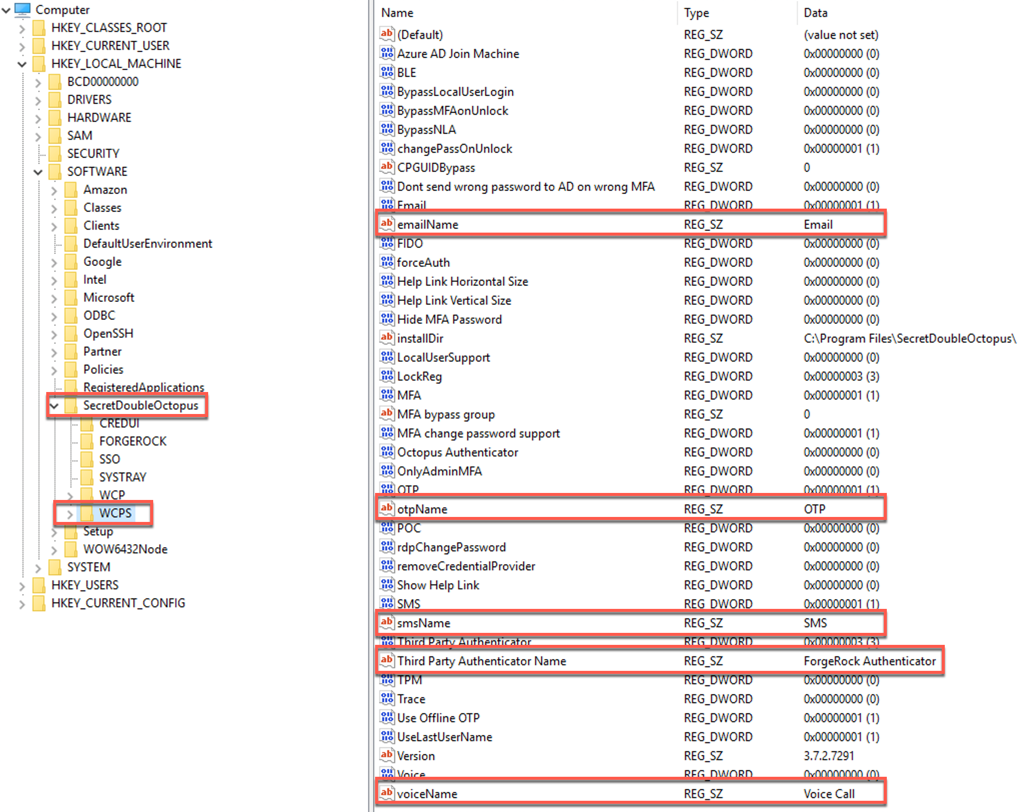 registry keys advanced tab