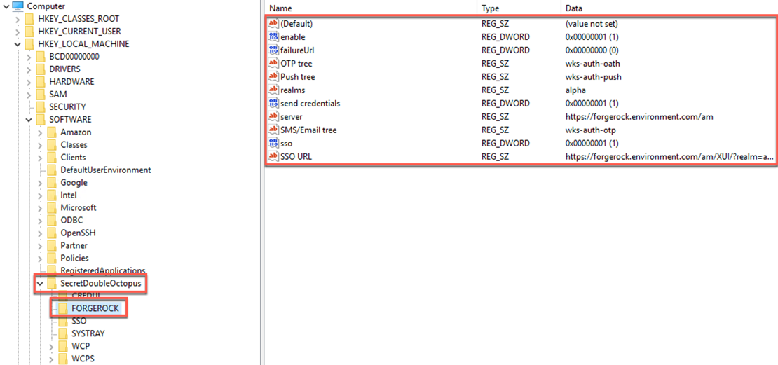 registry keys forgerock tab