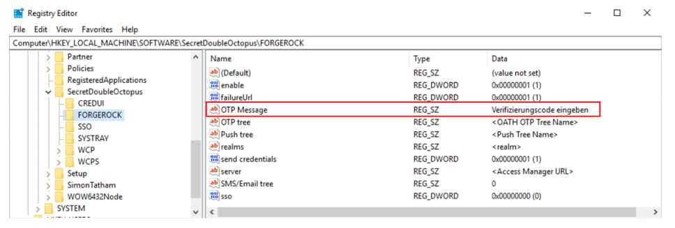 Validate OTP Message field