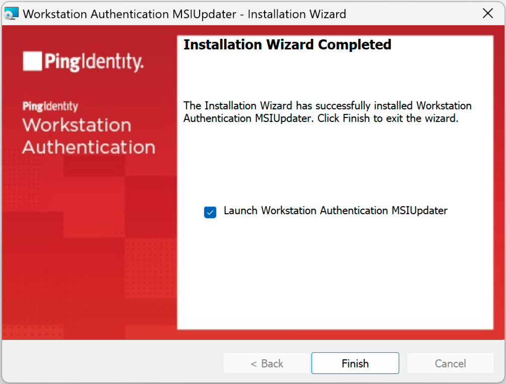 MSI Updater install completion