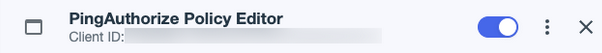 Screen capture of the toggle to enable the Policy Editor application