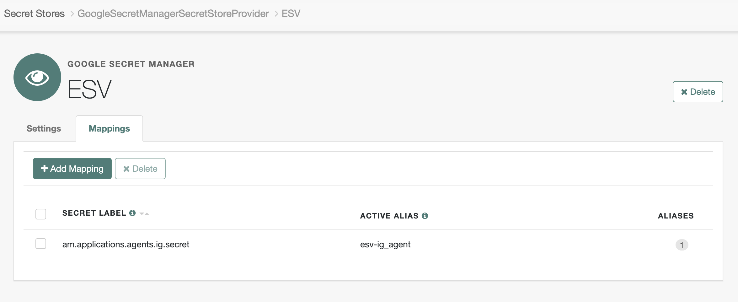 agent password mapping