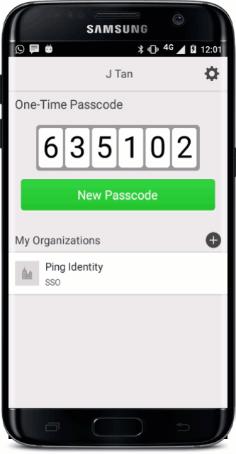 An animation showing the process of disabling swipe authentication on the PingID mobile app.