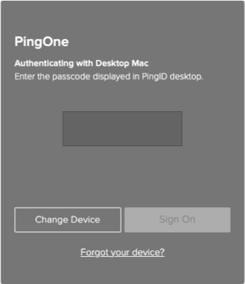 A screen capture of the Authentication window with the prompt requesting you to enter an OTP.