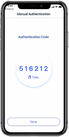 A screen capture of the Authentication Code.