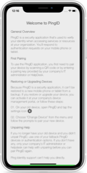 Welcome to PingID information window