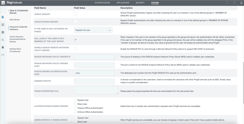 Create Credential Validator Instance window showing attributes related to Remote NPS