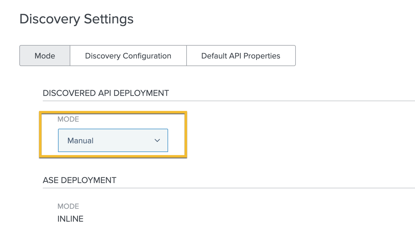 PingIntelligence discovery settings