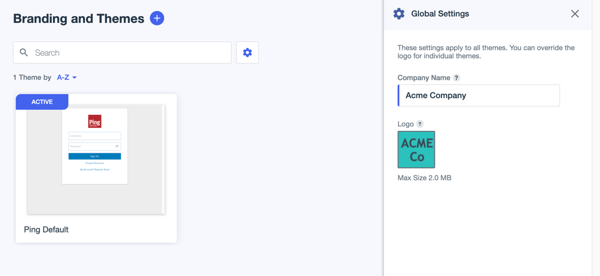 A screen capture showing the new Global Settings entries.