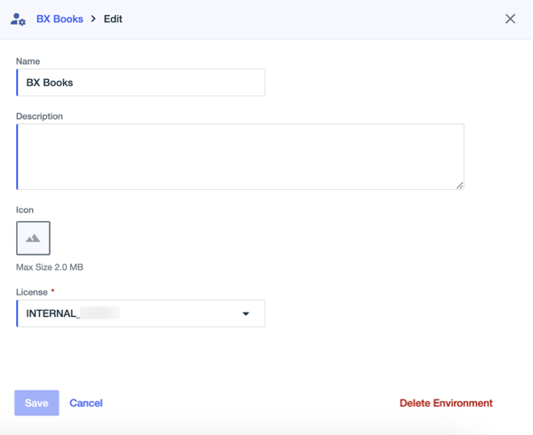 A screenshot of the edit view for a Production environment showing the Delete Environment option.