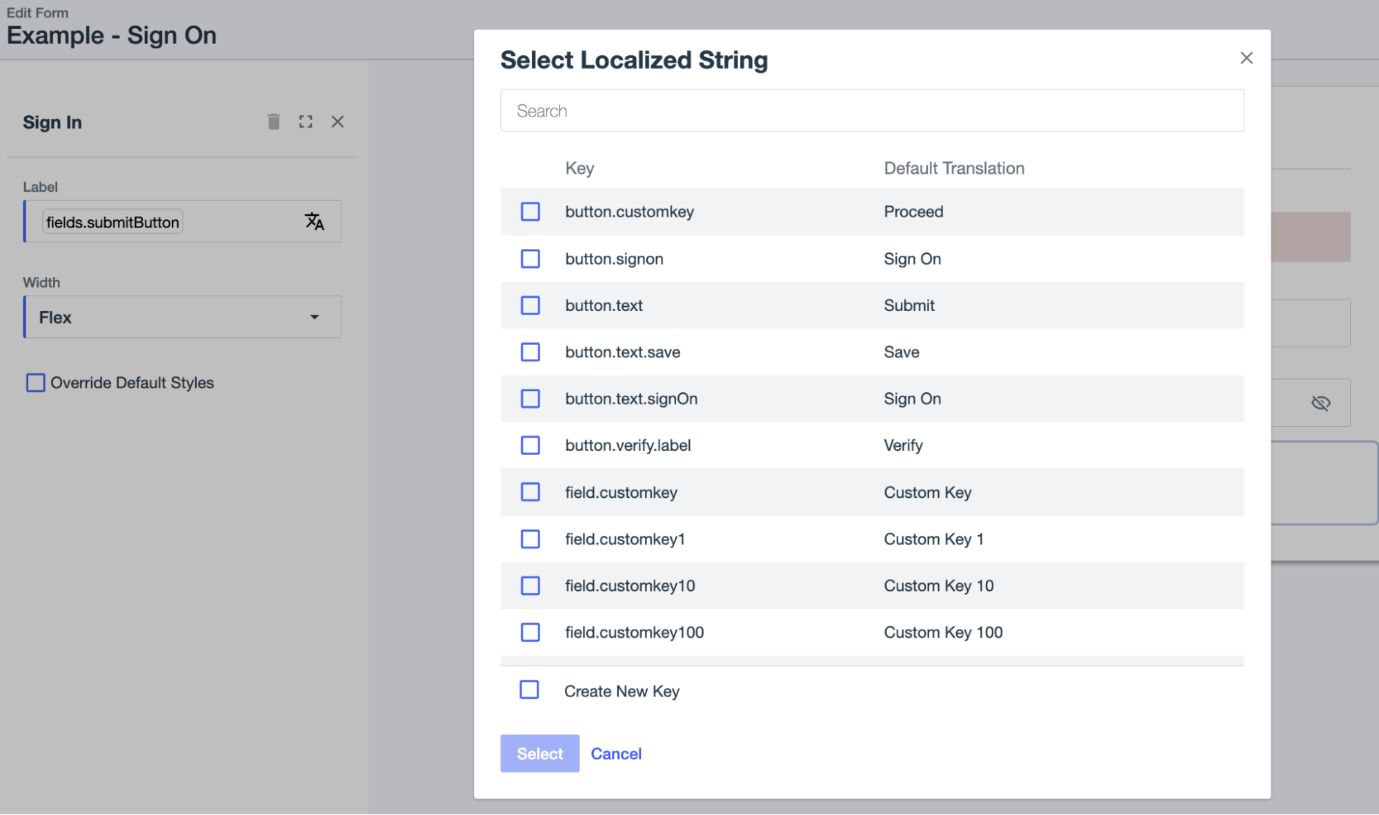 An example of what the localized string looks like in the UI.