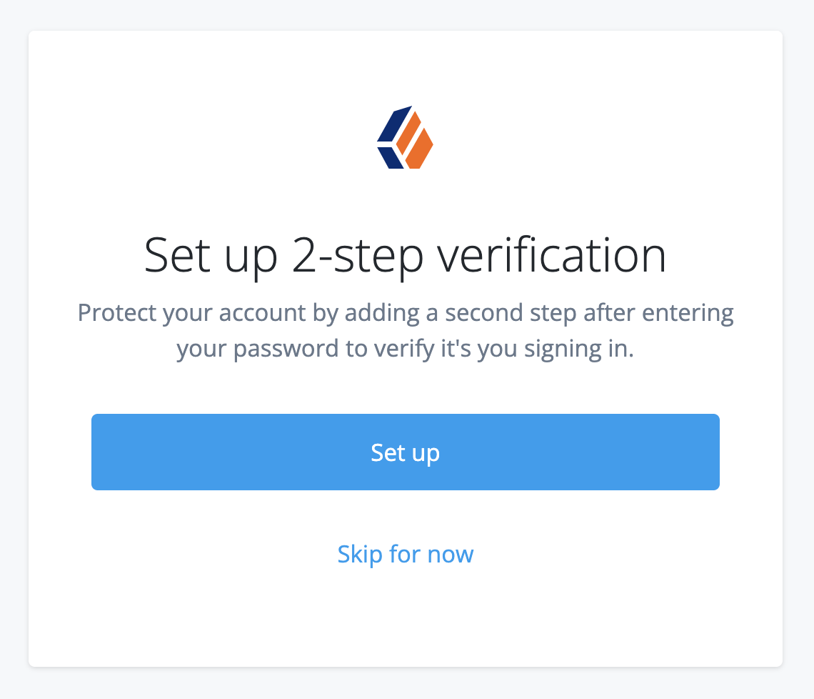 idcloudui tenant administrator set up 2 step verification