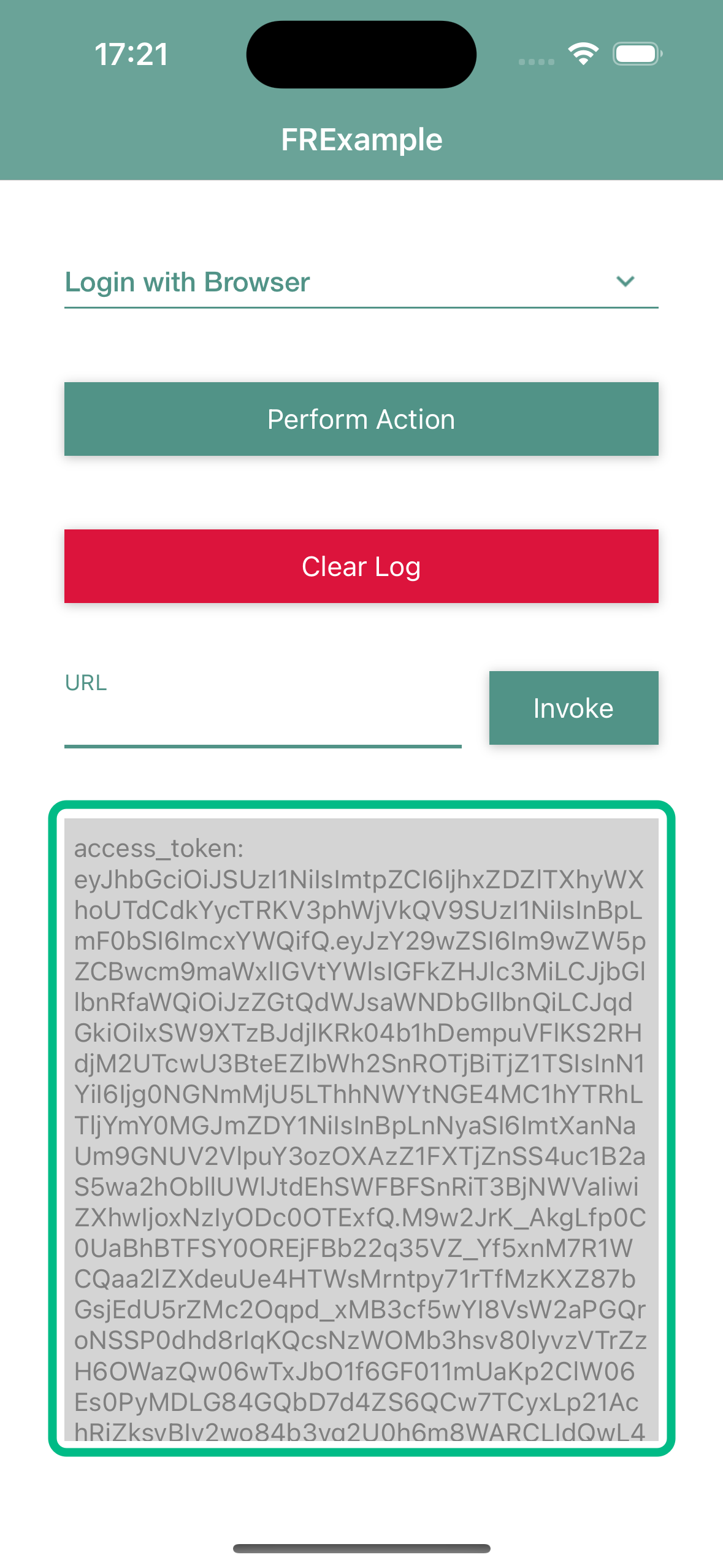 pingfed ios sample app tokens en