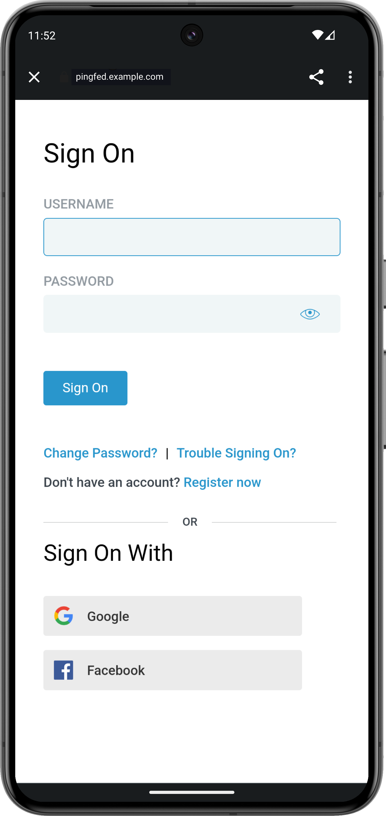 android oidc pingfed login