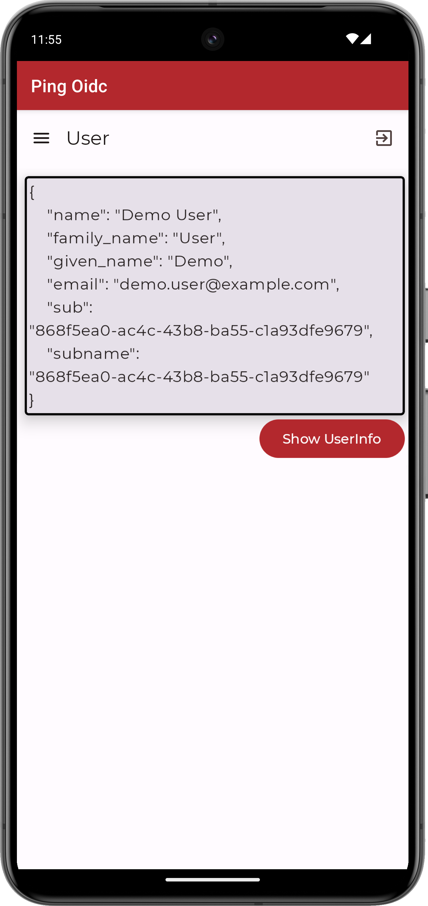 android oidc pingfed userinfo