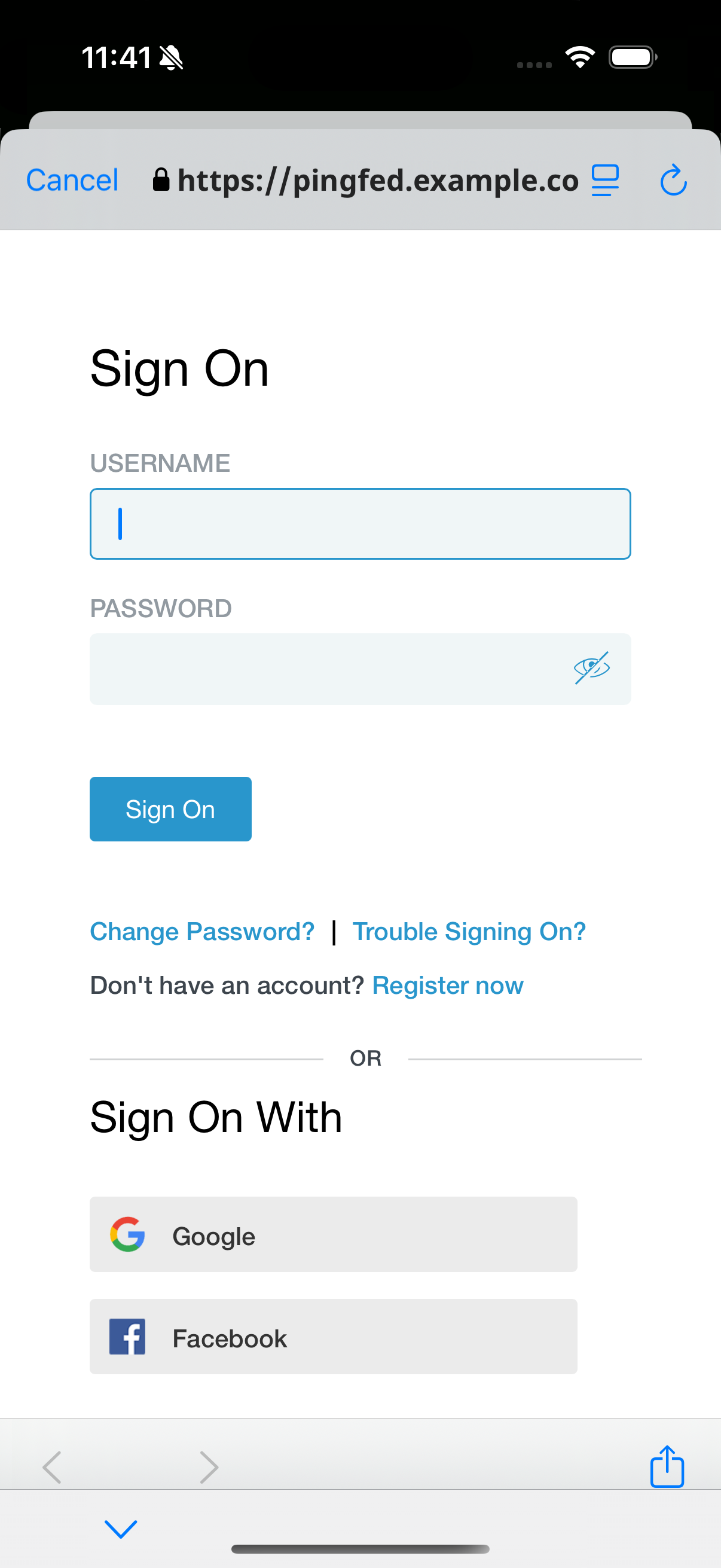 ios oidc pingfed login