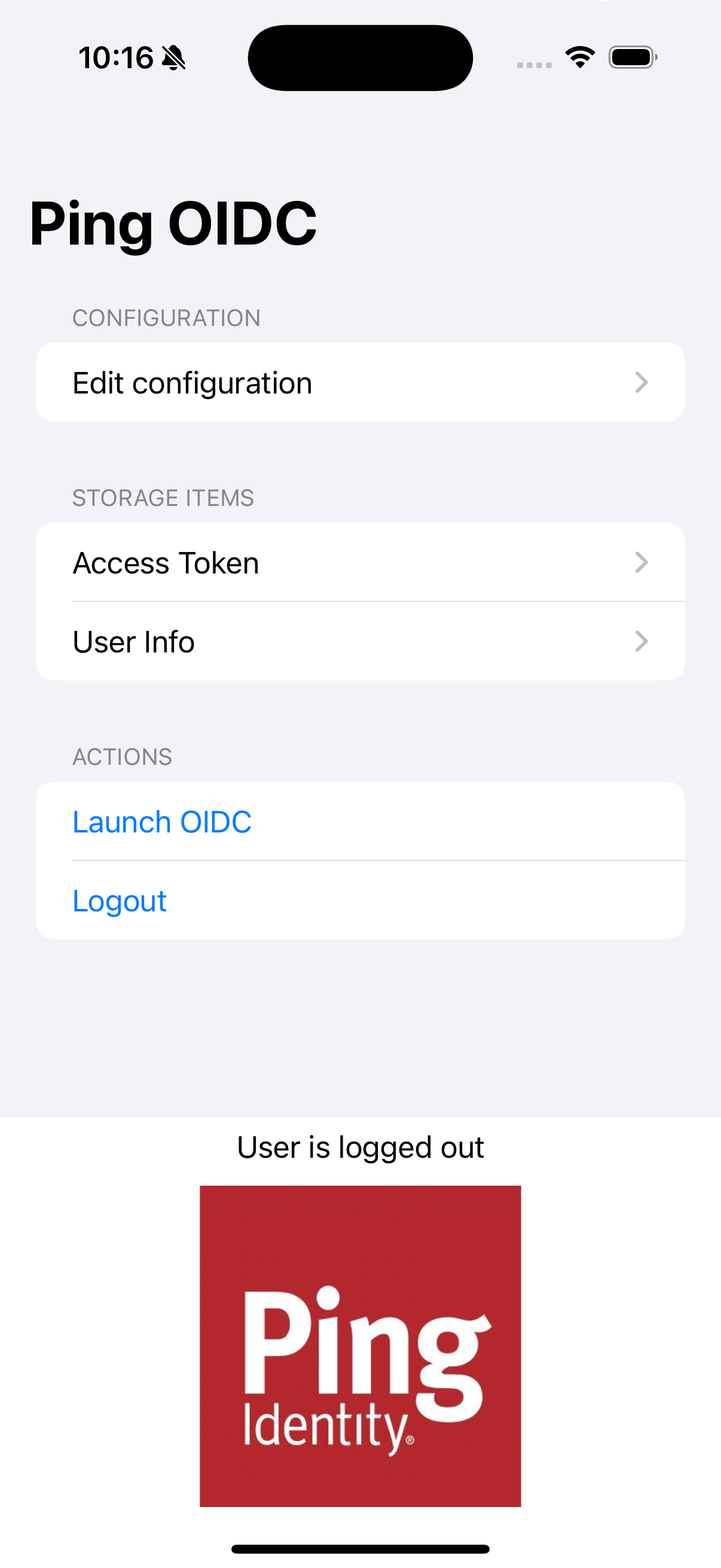 ios oidc pingone menu